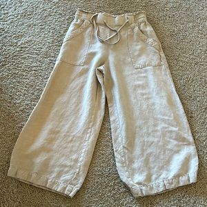 Loft linen crop pants